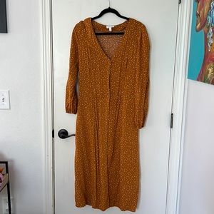 Abound Dress boho (color is camel) with white polka dots